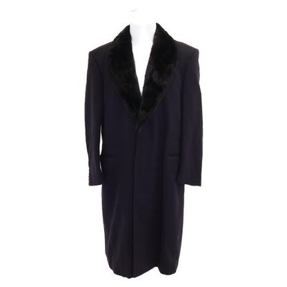 Aquascutum アクアスキュータム 60-70's カシミヤｘミンクファー ロングチェスター コート 42