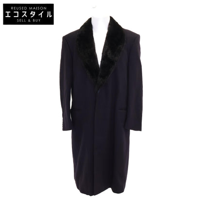 Aquascutum アクアスキュータム 60-70's カシミヤｘミンクファー ロングチェスター コート 42