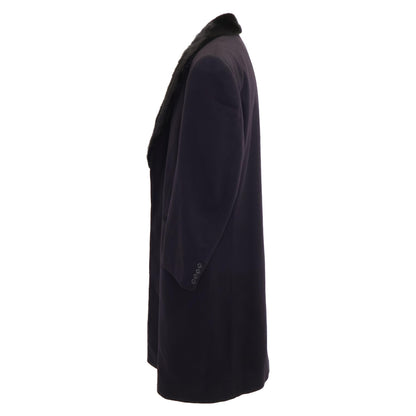 Aquascutum アクアスキュータム 60-70's カシミヤｘミンクファー ロングチェスター コート 42