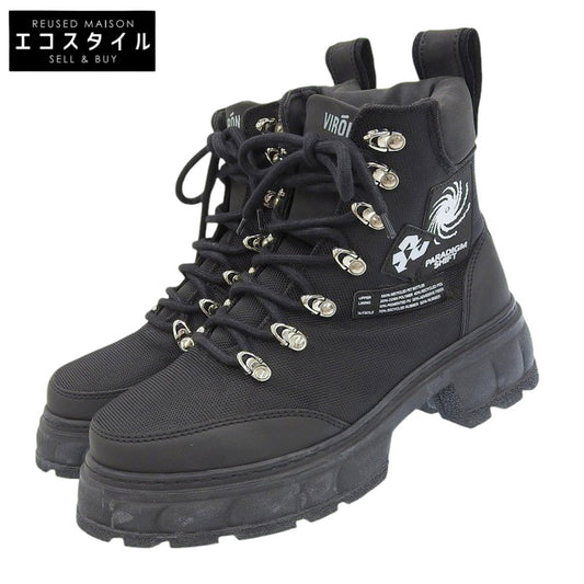 VIRON ヴィロン 美品 レースアップブーツ シューズ メンズ ブラック 41 シューズ 41