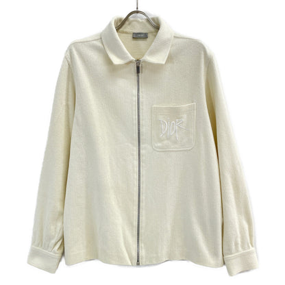 Dior HOMME ディオールオム ｘSHAWN STUSSY ショーンステューシー【美品/国内正規】033J500A0630 ロゴ刺繍 コーデュロイ ジップアップ ジャケット M