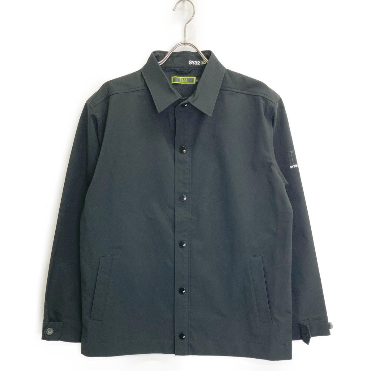 SY32 by SWEET YEARS エスワイサーティトゥーバイスウィートイヤーズ ブラック NE24S12 WOVAN DOUBLE CLOTH SHIRTS JK ジャケット L