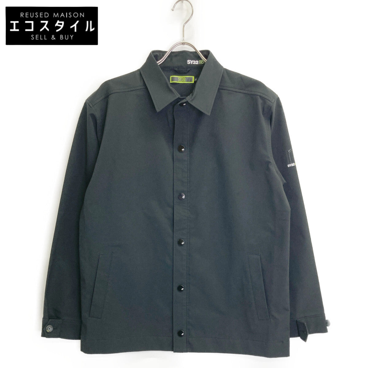 SY32 by SWEET YEARS エスワイサーティトゥーバイスウィートイヤーズ ブラック NE24S12 WOVAN DOUBLE CLOTH SHIRTS JK ジャケット L