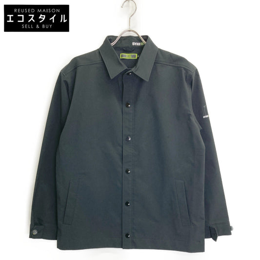 SY32 by SWEET YEARS エスワイサーティトゥーバイスウィートイヤーズ ブラック NE24S12 WOVAN DOUBLE CLOTH SHIRTS JK ジャケット L