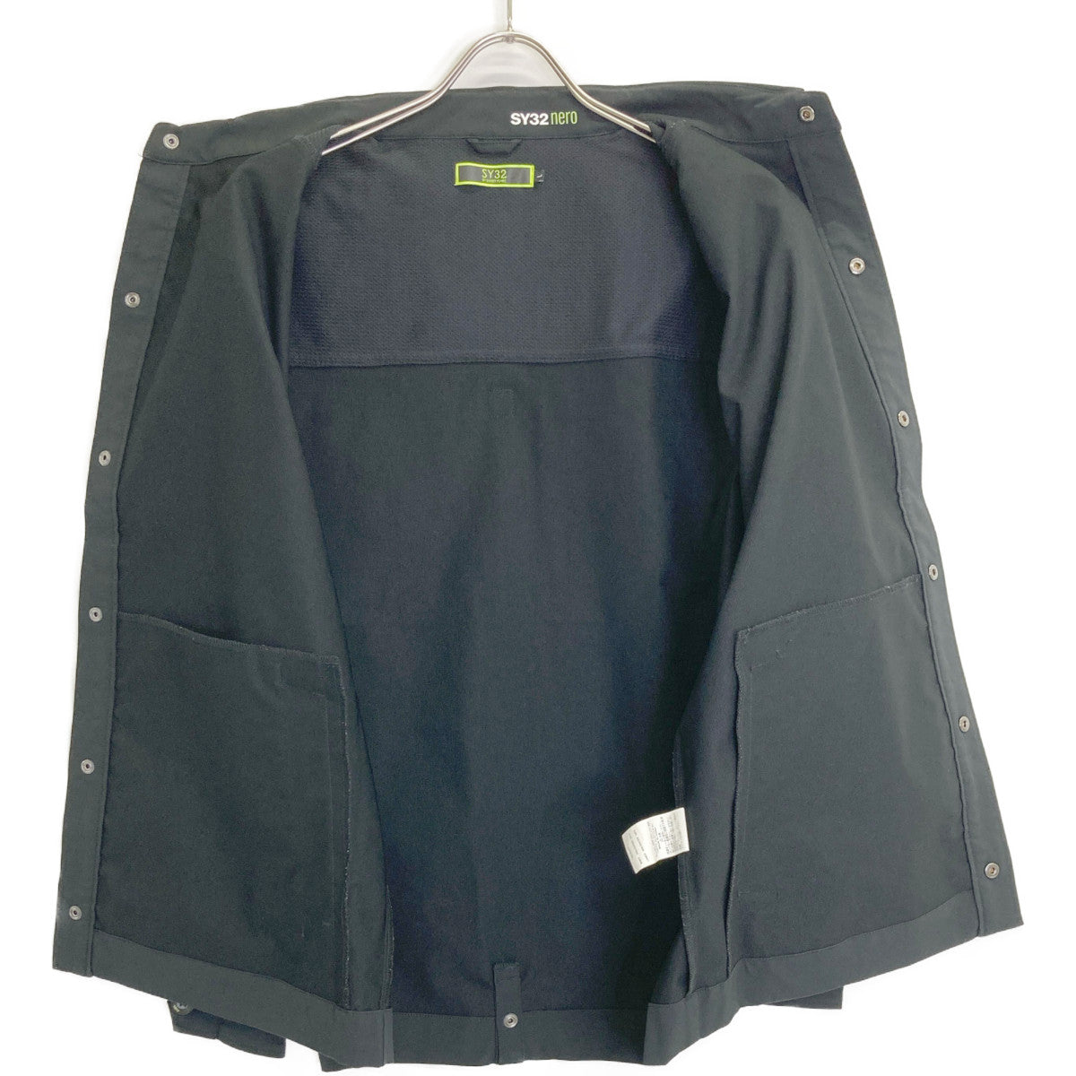 SY32 by SWEET YEARS エスワイサーティトゥーバイスウィートイヤーズ ブラック NE24S12 WOVAN DOUBLE CLOTH SHIRTS JK ジャケット L