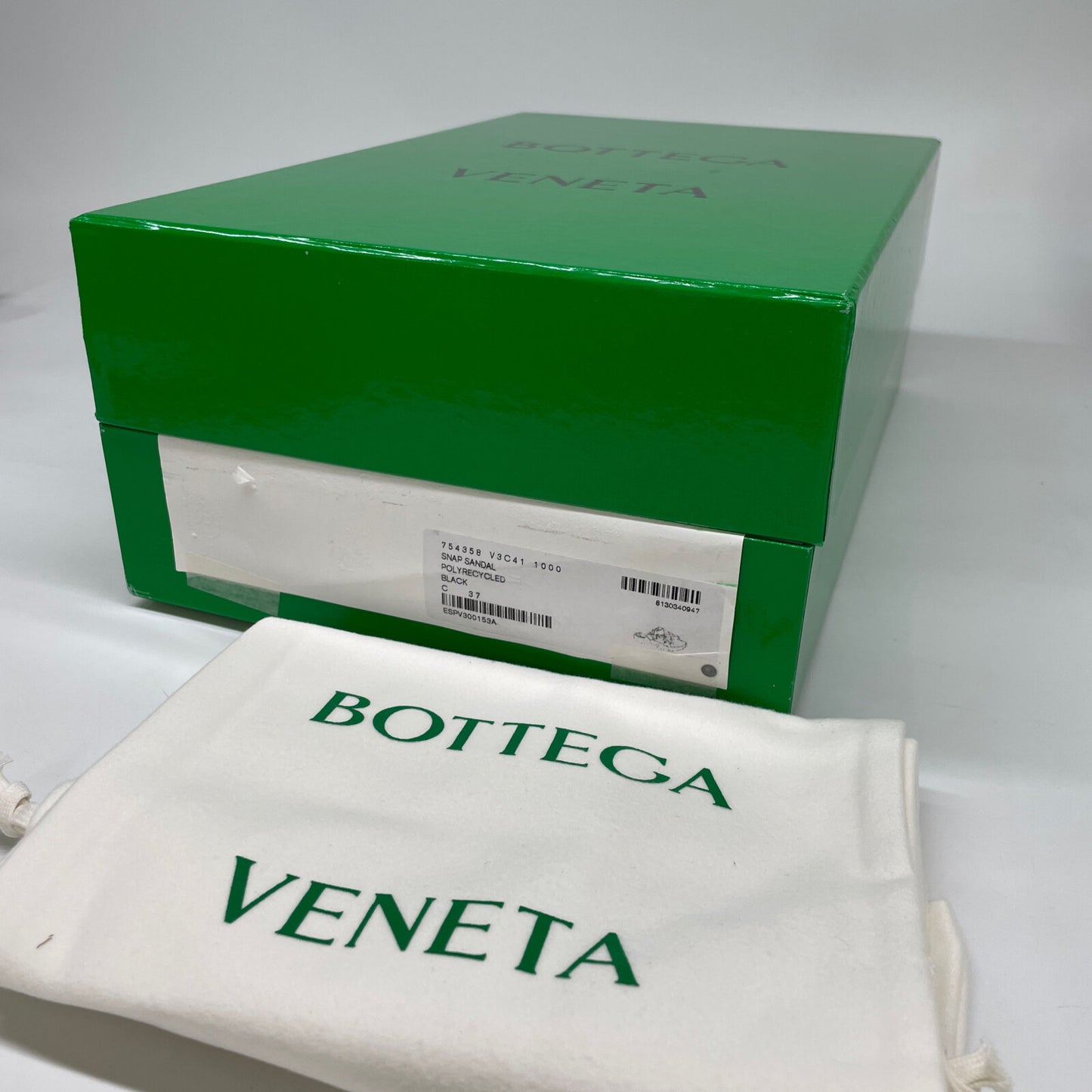 BOTTEGA VENETA ボッテガヴェネタ 【新品同様】754358 V3C41 1000 SNAP SANDAL スナップ スライド サンダル シューズ 37