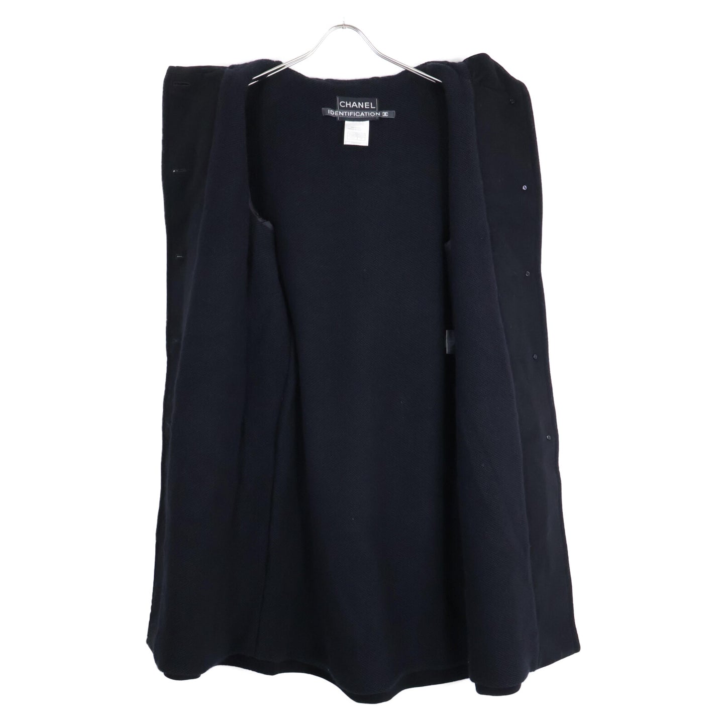 CHANEL シャネル 【国内正規】99A P14063W02560 ロゴボタン ウールｘカシミヤ フーディ コート 38