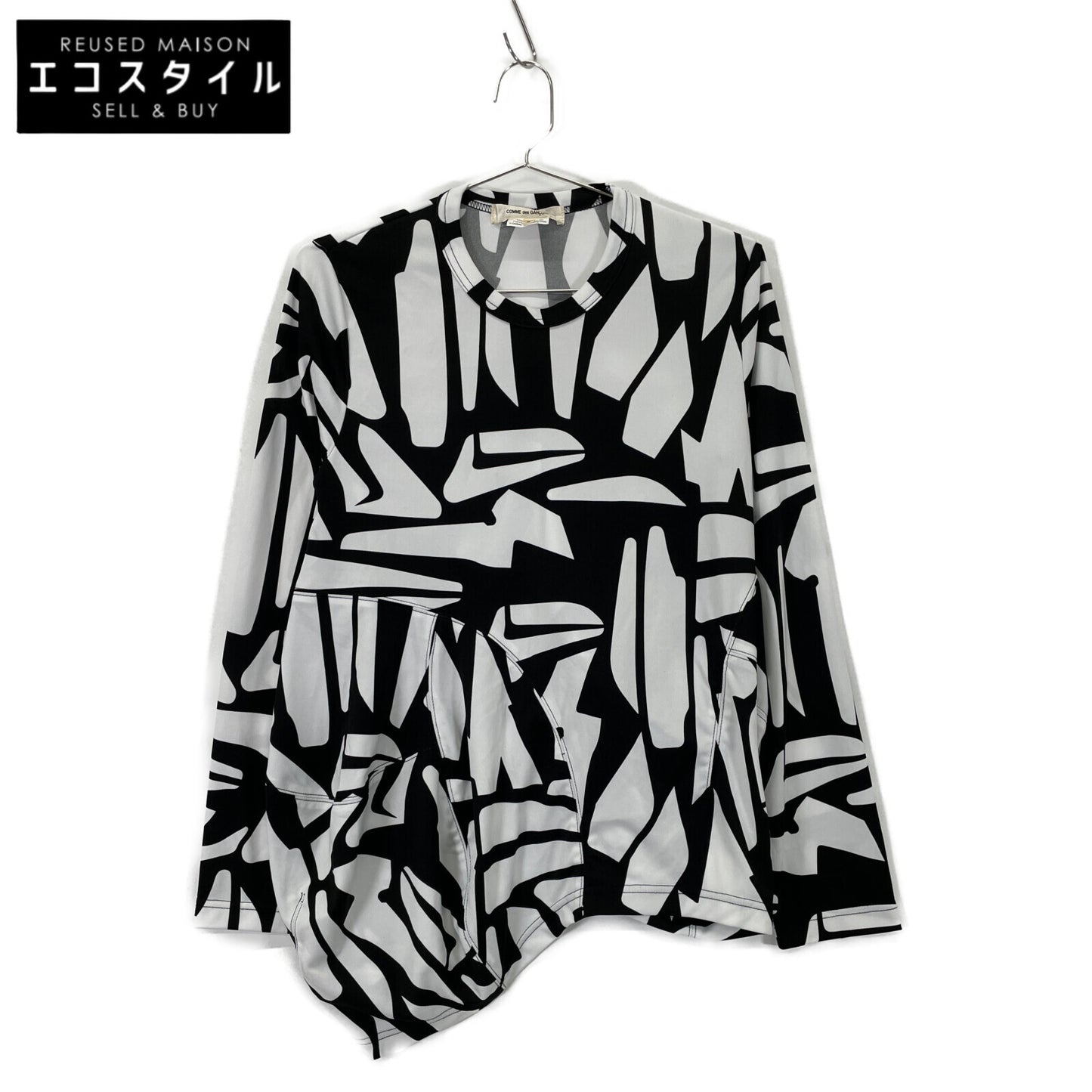 COMMEdesGARCONS コムデギャルソン ブラック/ホワイト 22AW GJ-T013 トップス トップス S