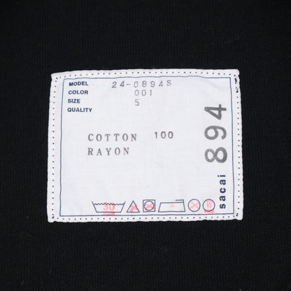sacai サカイ ﾌﾞﾗｯｸ 24-0894S ｸﾞﾗﾌｨｯｸｴﾝﾌﾞﾛｲﾀﾞﾘｰ Tｼｬﾂ トップス 5