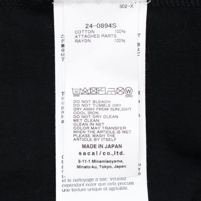 sacai サカイ ﾌﾞﾗｯｸ 24-0894S ｸﾞﾗﾌｨｯｸｴﾝﾌﾞﾛｲﾀﾞﾘｰ Tｼｬﾂ トップス 5