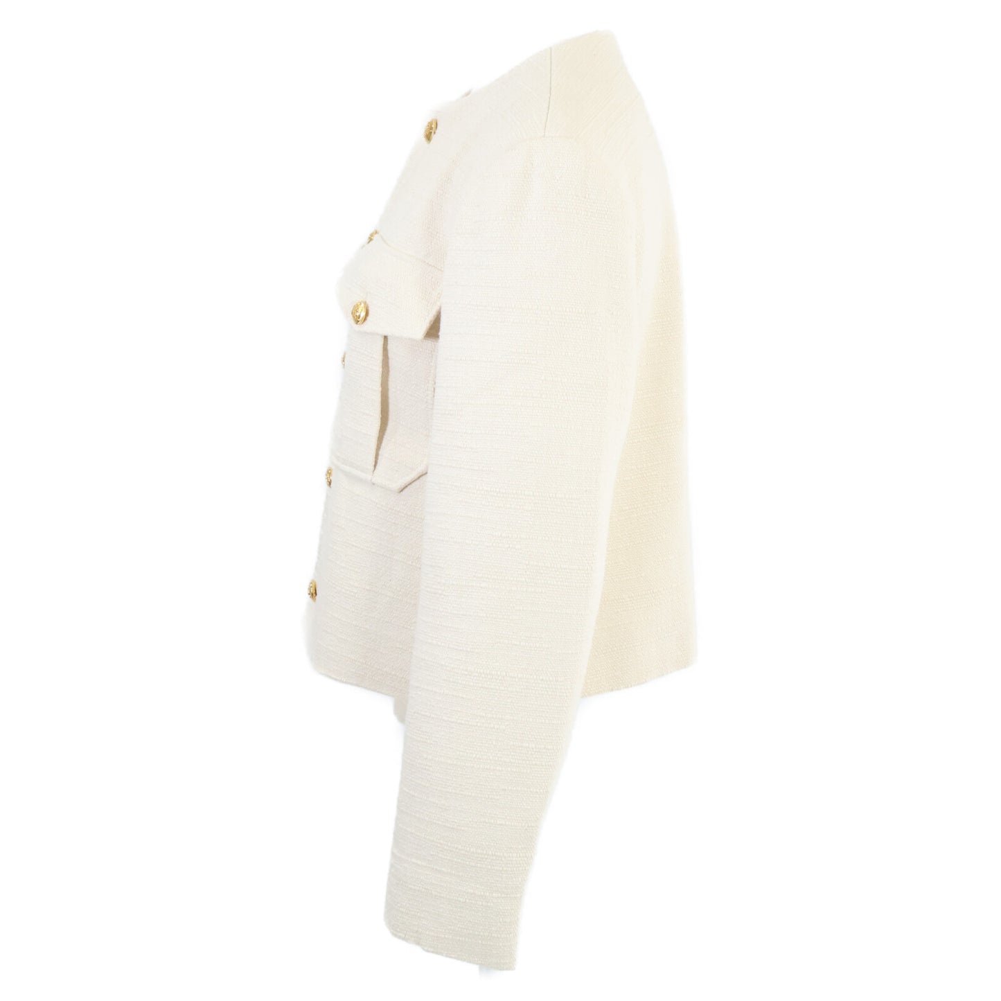 CELINE セリーヌ 美品 国内正規 2V57M410T クロップド オフィサー ジャケット 36