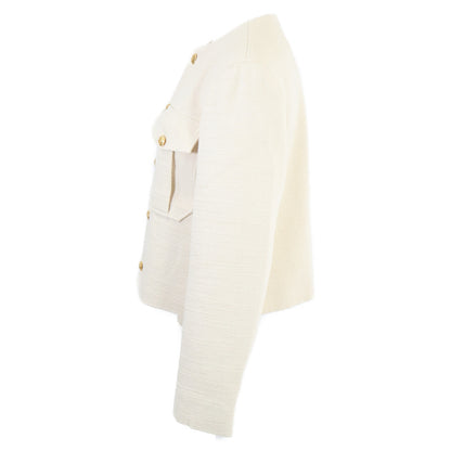 CELINE セリーヌ 美品 国内正規 2V57M410T クロップド オフィサー ジャケット 36