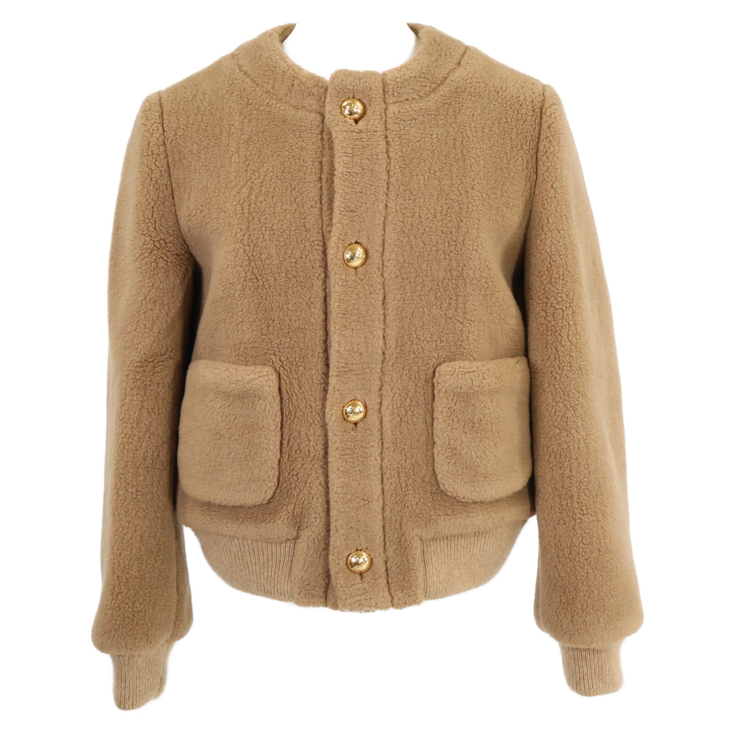 CELINE セリーヌ 美品 国内正規 2V22V382V カシミヤシルク チェルシーブルゾン ジャケット 34