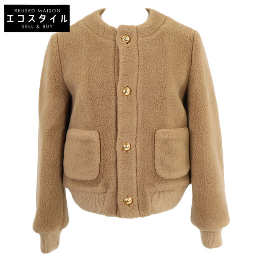 CELINE セリーヌ 美品 国内正規 2V22V382V カシミヤシルク チェルシーブルゾン ジャケット 34