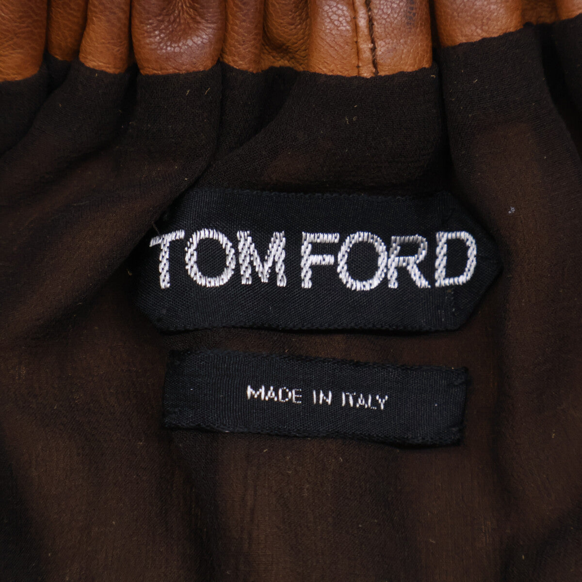 TOM FORD トムフォード 【美品】ベルトデザイン グラデーションレザー ジップアップ ジャケット 36