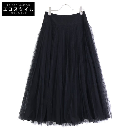 Christian Dior クリスチャンディオール ﾌﾞﾗｯｸ 7E21305A1810 ﾄﾞｯﾄ ｽｶｰﾄ スカート 38