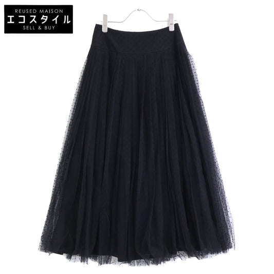 Christian Dior クリスチャンディオール ﾌﾞﾗｯｸ 7E21305A1810 ﾄﾞｯﾄ ｽｶｰﾄ スカート 38