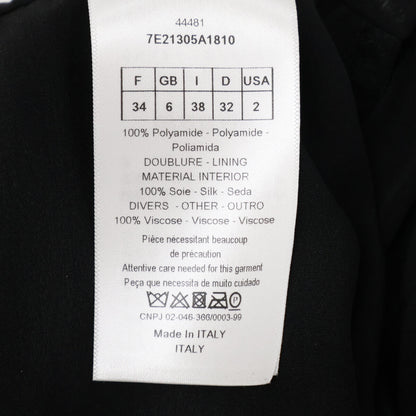 Christian Dior クリスチャンディオール ﾌﾞﾗｯｸ 7E21305A1810 ﾄﾞｯﾄ ｽｶｰﾄ スカート 38