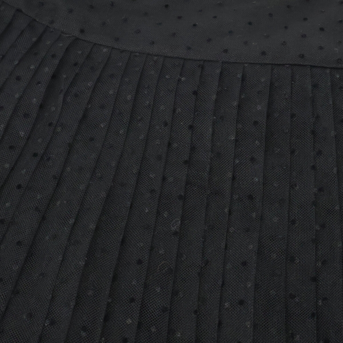 Christian Dior クリスチャンディオール ﾌﾞﾗｯｸ 7E21305A1810 ﾄﾞｯﾄ ｽｶｰﾄ スカート 38