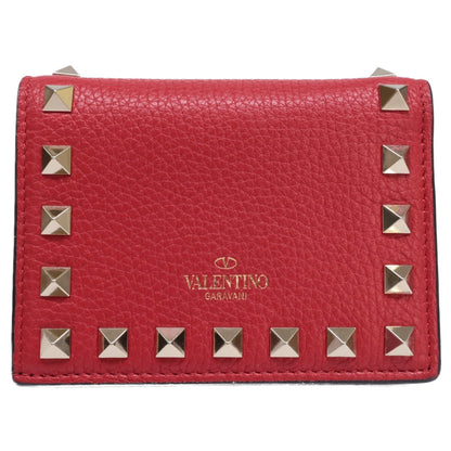Valentino Garavani ヴァレンティノガラヴァーニ 【美品】TW2P0P39VSH ロックスタッズ 二つ折り財布（小銭入れあり）