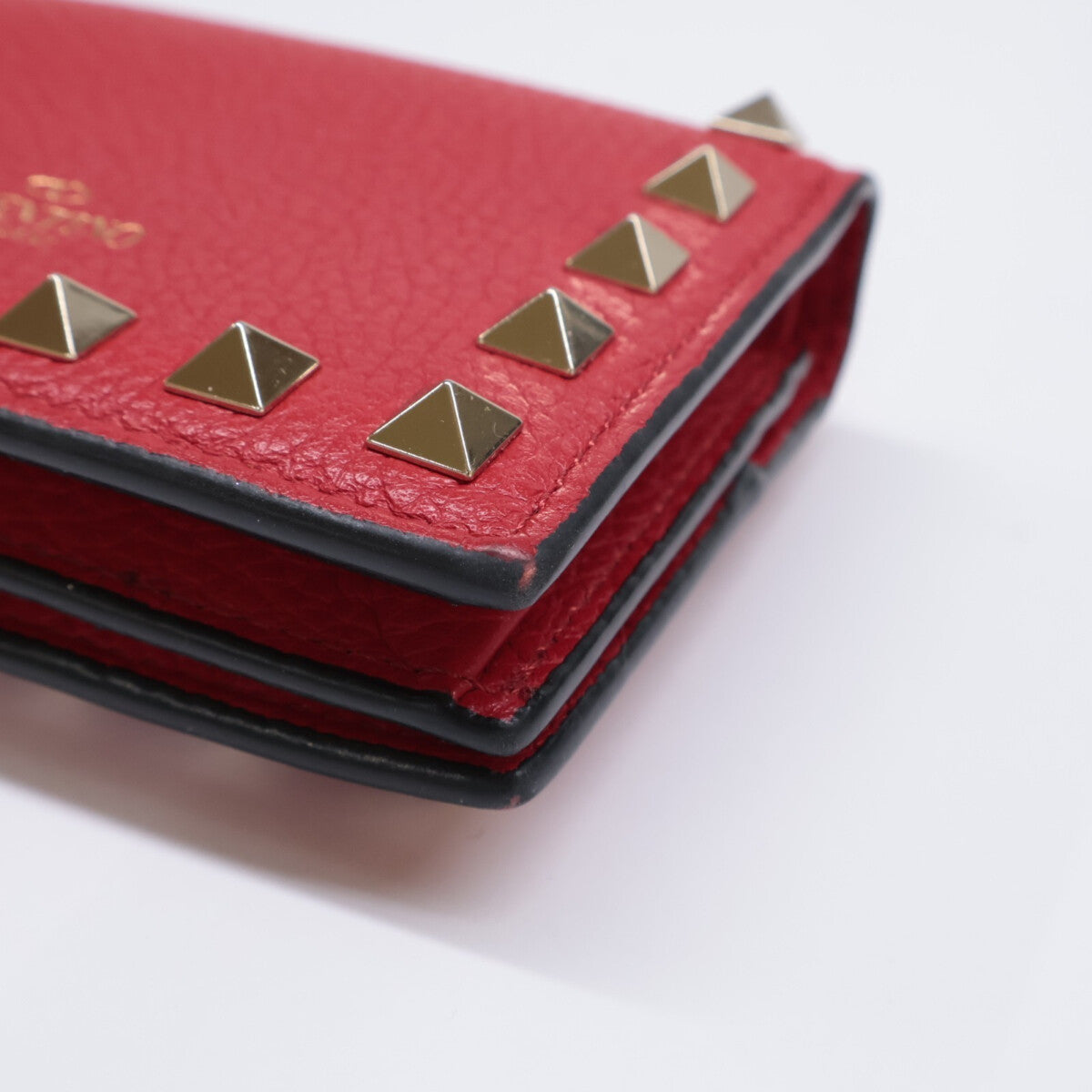 Valentino Garavani ヴァレンティノガラヴァーニ 【美品】TW2P0P39VSH ロックスタッズ 二つ折り財布（小銭入れあり）