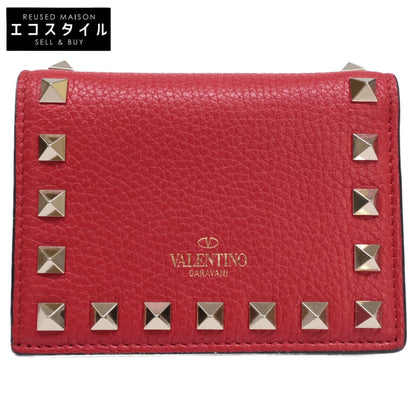 Valentino Garavani ヴァレンティノガラヴァーニ 【美品】TW2P0P39VSH ロックスタッズ 二つ折り財布（小銭入れあり）