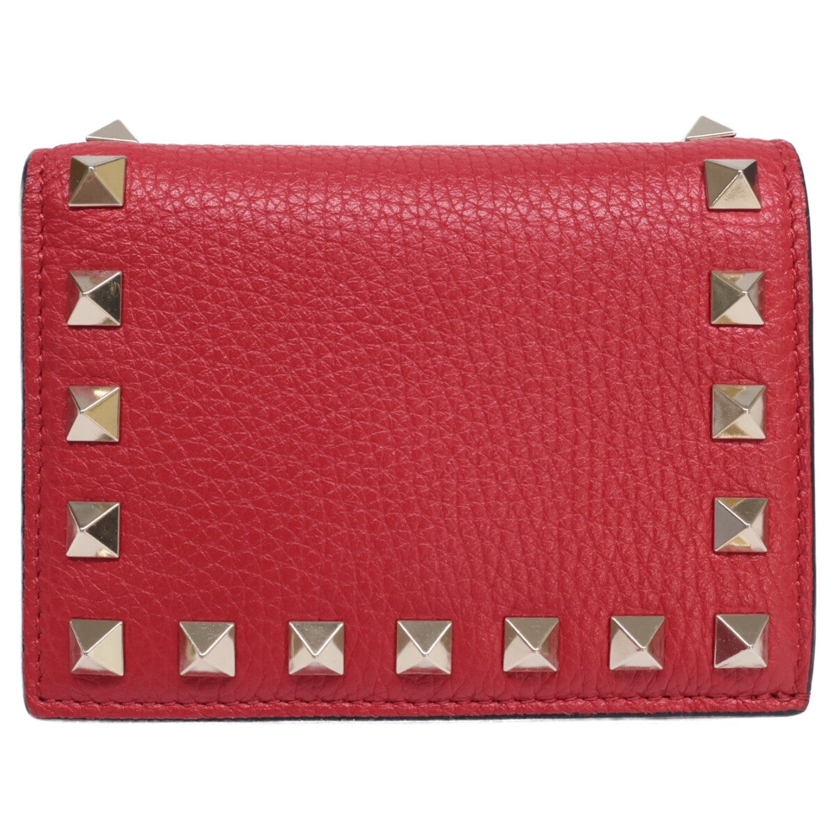 Valentino Garavani ヴァレンティノガラヴァーニ 【美品】TW2P0P39VSH ロックスタッズ 二つ折り財布（小銭入れあり）