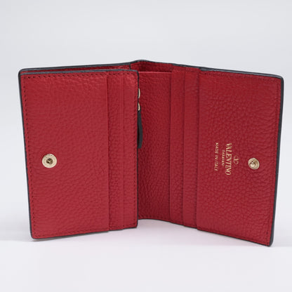 Valentino Garavani ヴァレンティノガラヴァーニ 【美品】TW2P0P39VSH ロックスタッズ 二つ折り財布（小銭入れあり）