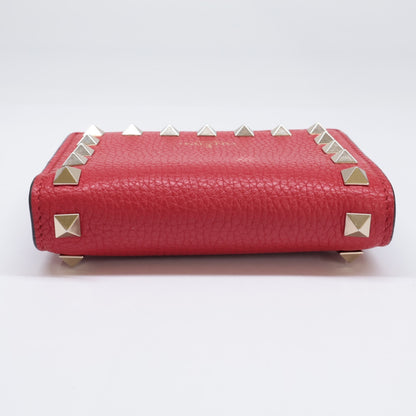 Valentino Garavani ヴァレンティノガラヴァーニ 【美品】TW2P0P39VSH ロックスタッズ 二つ折り財布（小銭入れあり）