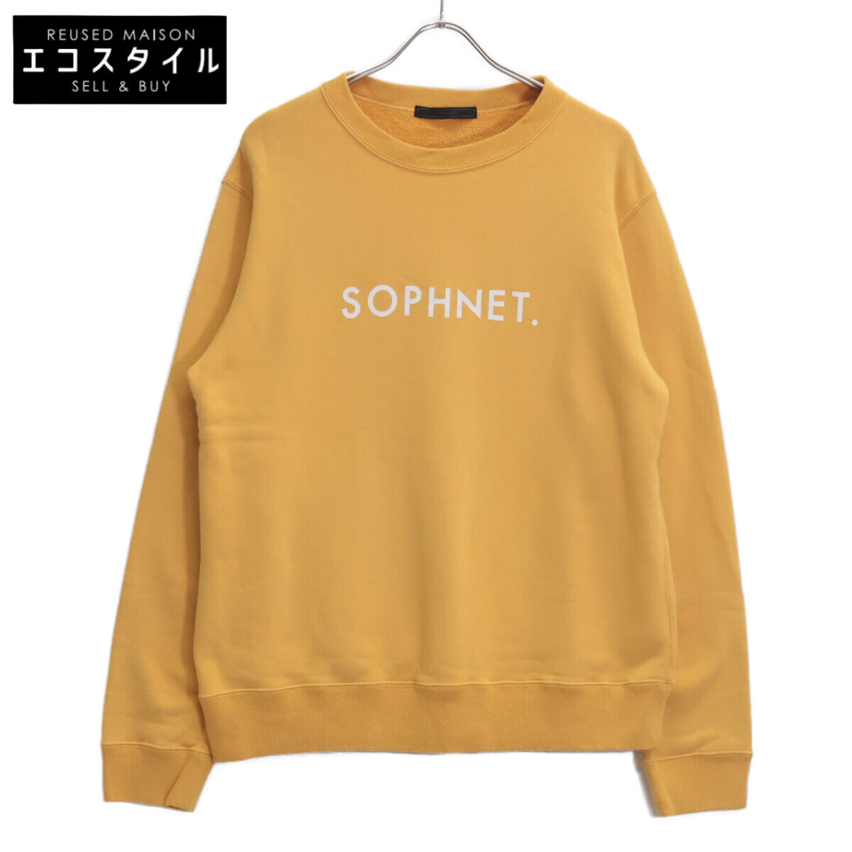 SOPHNET. ソフネット ｲｴﾛｰ SOPH-242056 ｸﾙｰﾈｯｸｽｳｪｯﾄｼｬﾂ トップス M