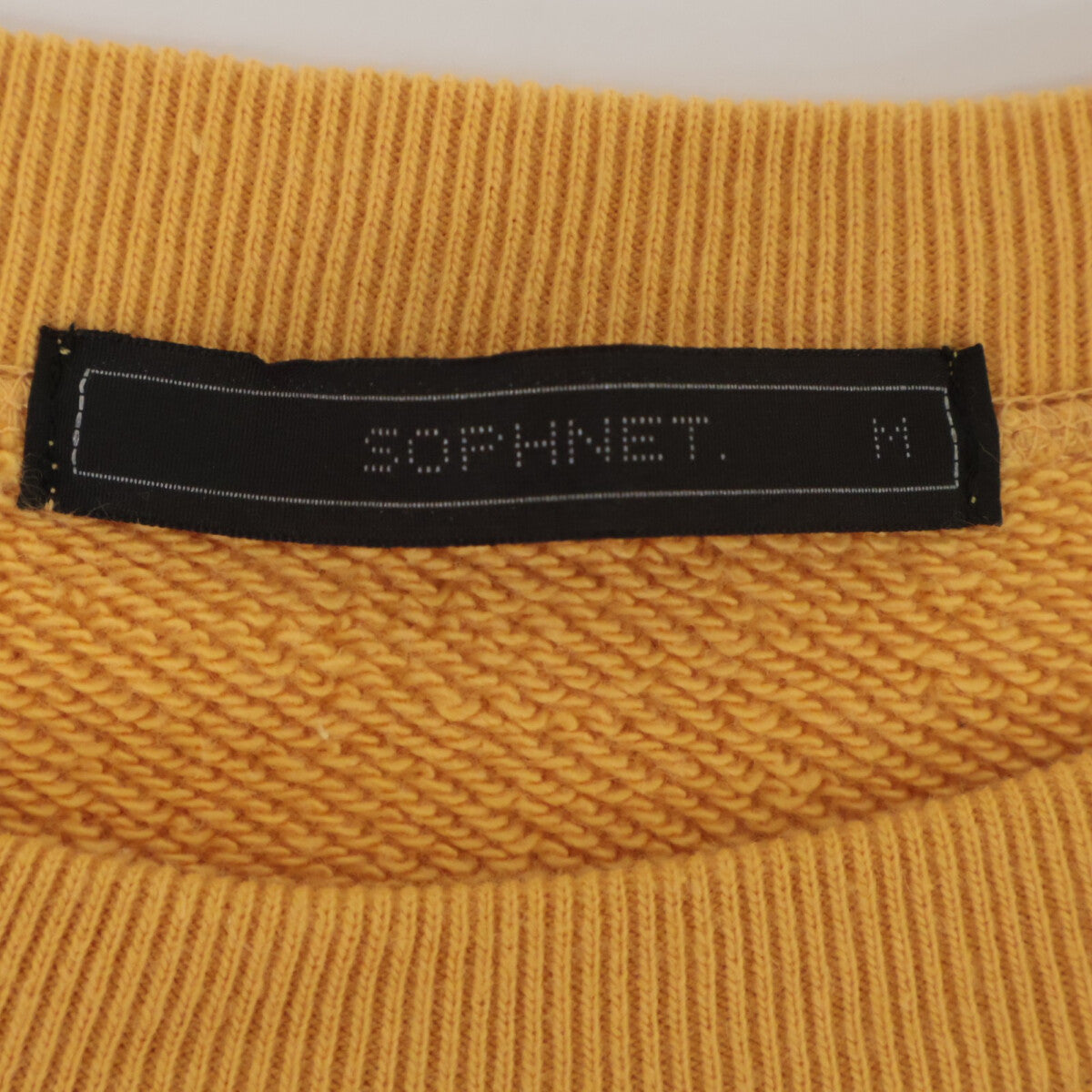 SOPHNET. ソフネット ｲｴﾛｰ SOPH-242056 ｸﾙｰﾈｯｸｽｳｪｯﾄｼｬﾂ トップス M