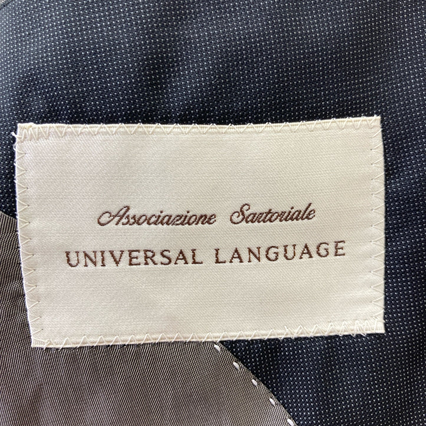 UNIVERSAL LANGUAGE ユニバーサルランゲージ HHU019 ｸﾞﾚｰ ｽﾘｰﾋﾟｰｽｼﾞｬｹｯﾄ スーツ セットアップ 46－8DROP