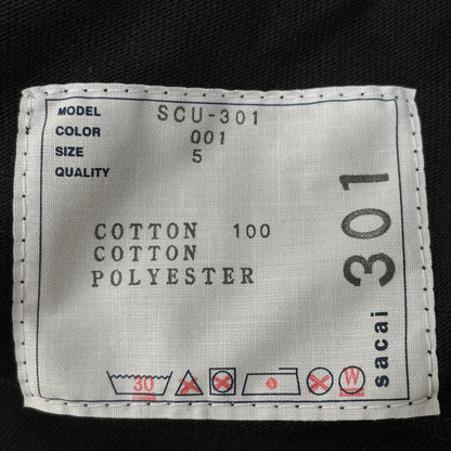 sacai サカイ ﾌﾞﾗｯｸ SCU-301 Tｼｬﾂ トップス OO1