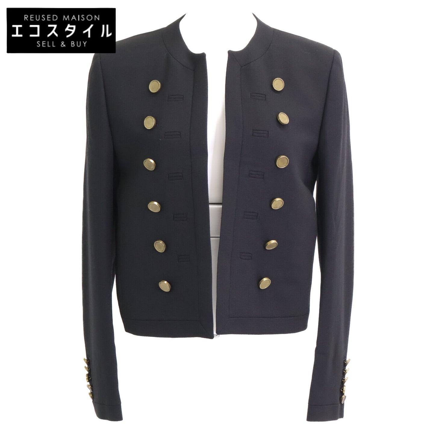 SAINT LAURENT PARIS サンローランパリ 【美品/国内正規】321520 エディ期 金ボタン ナポレオン ジャケット 38