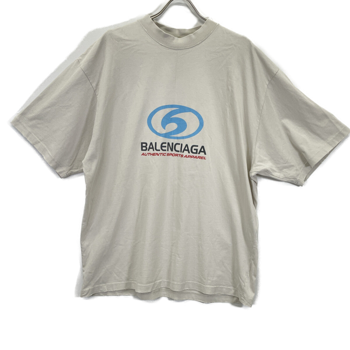 BALENCIAGA バレンシアガ 764235 ｱｲﾎﾞﾘｰ ｳﾞｨﾝﾃｰｼﾞ加工 24SS SURFER MEDIUM FIT TEE トップス L