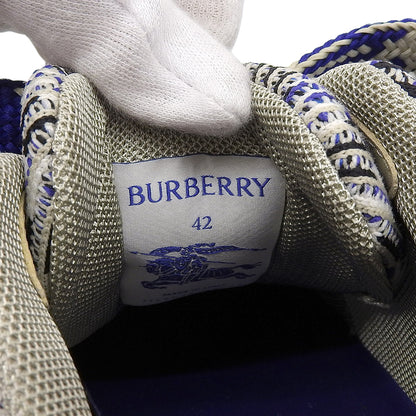 BURBERRY バーバリー BOX KNIT LOW TOP TRAINER ON RUBBER SOLE スニーカー シューズ メンズ グレー系 42 シューズ 42