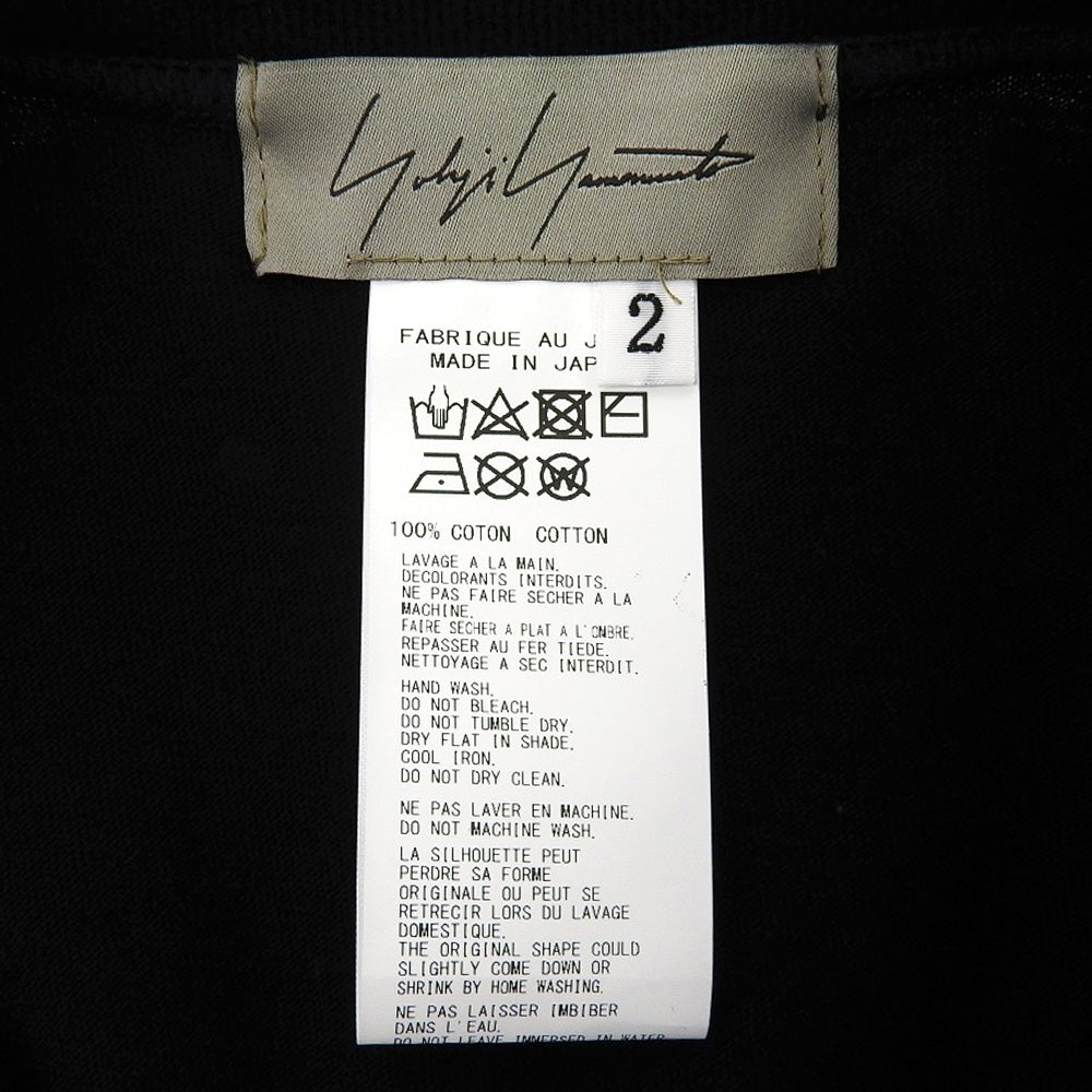 Yohji Yamamoto ヨウジヤマモト 美品 Tシャツ トップス レディース ブラック 2 FS-T51-051C トップス 2