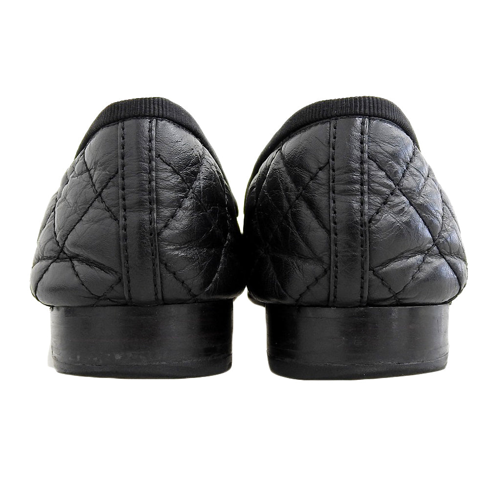 CHANEL シャネル レザー フラット パンプス レディース ブラック 36 パンプス 36