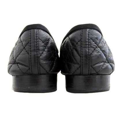 CHANEL シャネル レザー フラット パンプス レディース ブラック 36 パンプス 36