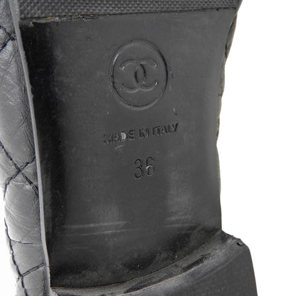 CHANEL シャネル レザー フラット パンプス レディース ブラック 36 パンプス 36