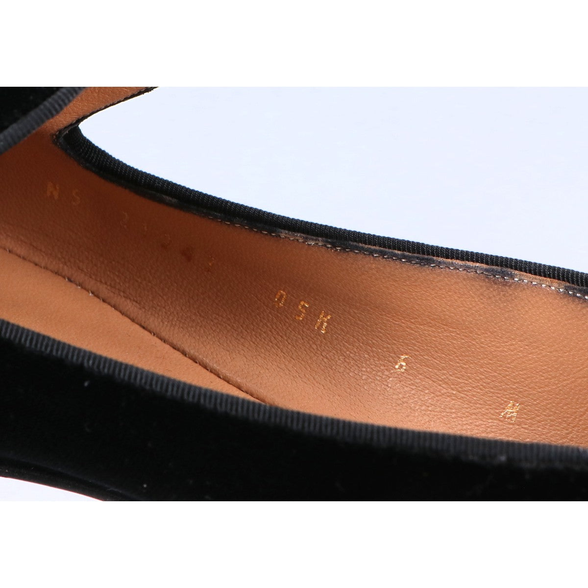 Salvatore Ferragamo サルヴァトーレフェラガモ ヴァラ リボン ベロア フラット シューズ 6M