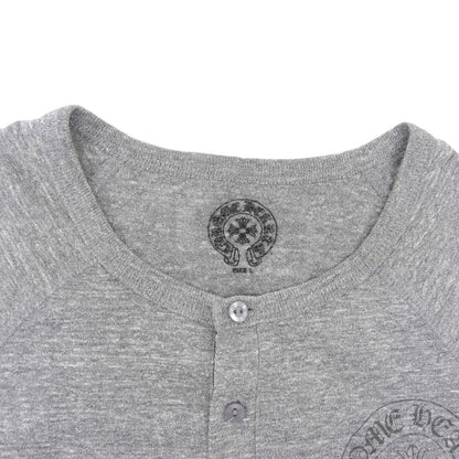 Chrome Hearts クロムハーツ ヘンリーネック 5分袖 Tシャツ トップス メンズ グレー L トップス L