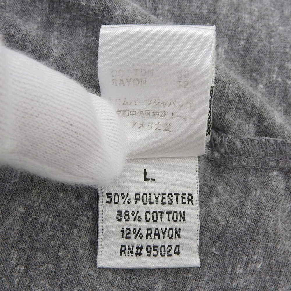 Chrome Hearts クロムハーツ ヘンリーネック 5分袖 Tシャツ トップス メンズ グレー L トップス L