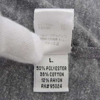 Chrome Hearts クロムハーツ ヘンリーネック 5分袖 Tシャツ トップス メンズ グレー L トップス L