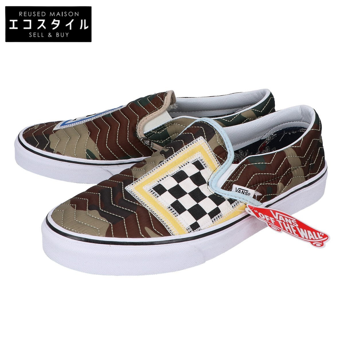 VANS バンズ 【新品同様】VN0A38F7VMC CLASSIC SLIP-ON Mixed Quilting クラシック スリッポン ミックス キルティング シューズ US9.5