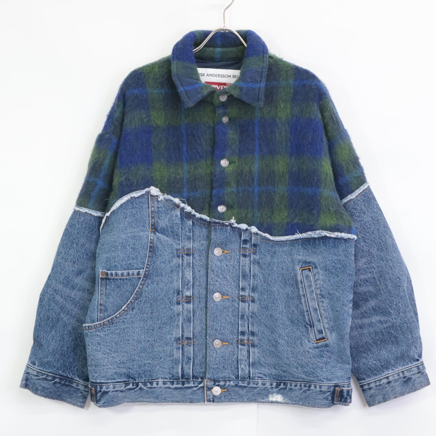 Andersson Bell アンダーソンベル ×LEVIS ｲﾝﾃﾞｨｺﾞ/ｸﾞﾘｰﾝ ﾄﾗｯｶｰｼﾞｬｹｯﾄ ジャケット M