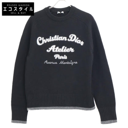 DIOR ディオール ﾌﾞﾗｯｸ 213M640AT298 ｱﾄﾘｴ ｴﾝﾌﾞﾛｲﾀﾞﾘｰﾆｯﾄ トップス M