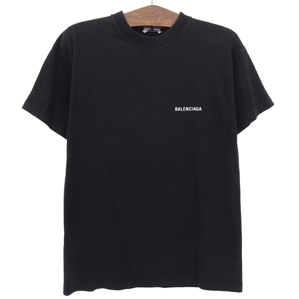 BALENCIAGA バレンシアガ コットン Tシャツ トップス メンズ 黒 ブラック M 612965 TIVG5 21年 トップス M