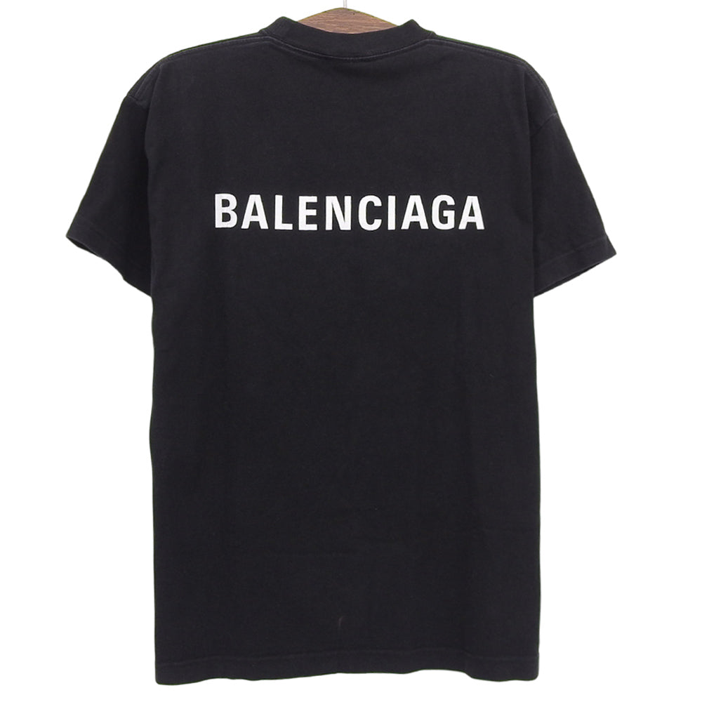 BALENCIAGA バレンシアガ コットン Tシャツ トップス メンズ 黒 ブラック M 612965 TIVG5 21年 トップス M