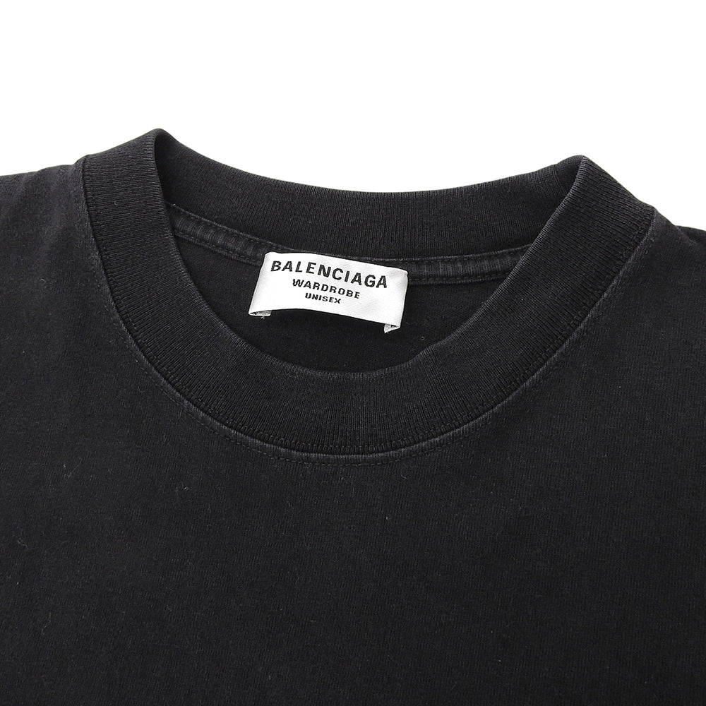 BALENCIAGA バレンシアガ コットン Tシャツ トップス メンズ 黒 ブラック M 612965 TIVG5 21年 トップス M
